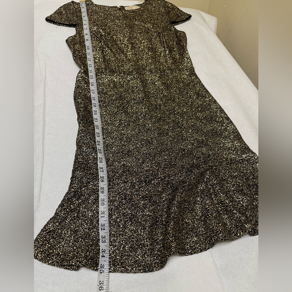 Michael Kors Black and Gold Metallic Mini Dress - Picture 3 of 5